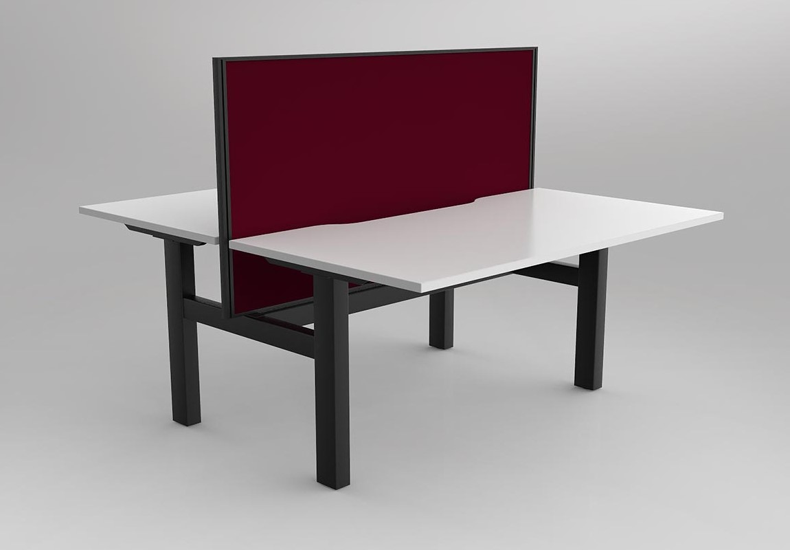 Agile Fixed Height Desk Double Side with Studio 50 Screen